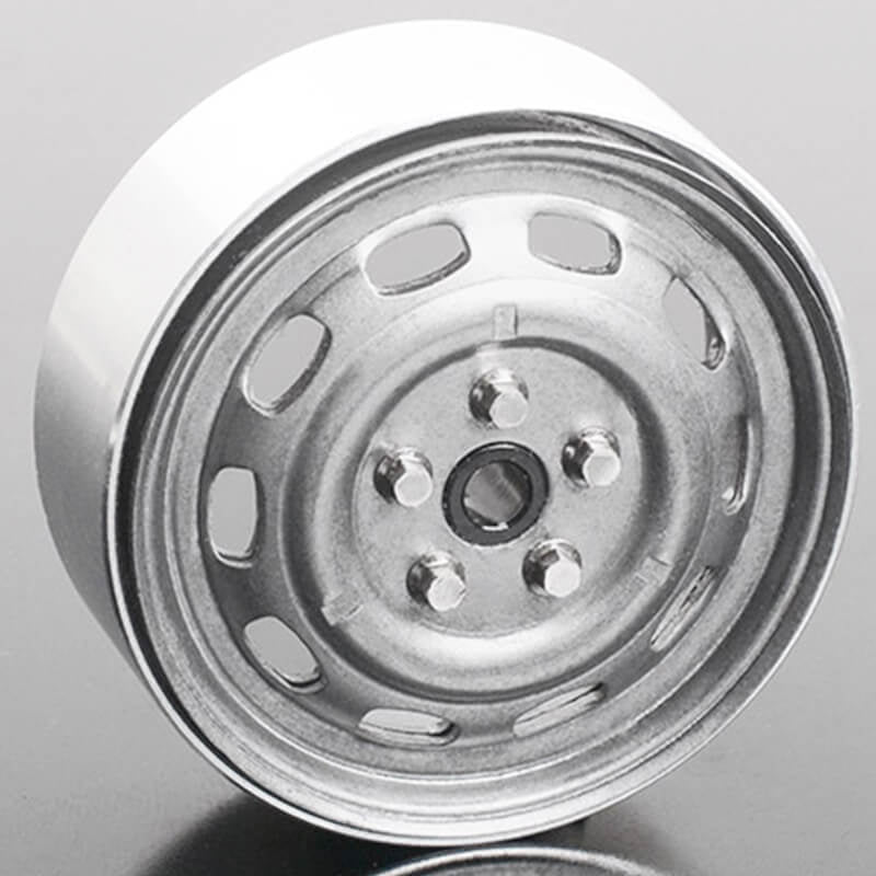 RC4WD STAMPED STEEL 1.7 Inch 10-OVAL HOLE WHEELS (PLAIN)