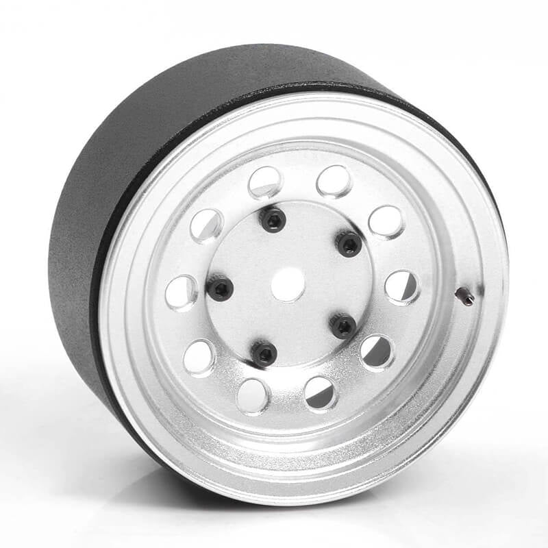 RC4WD BURATO 2.2 Inch BEADLOCK WHEELS W/ CENTER CAPS (SILVER)