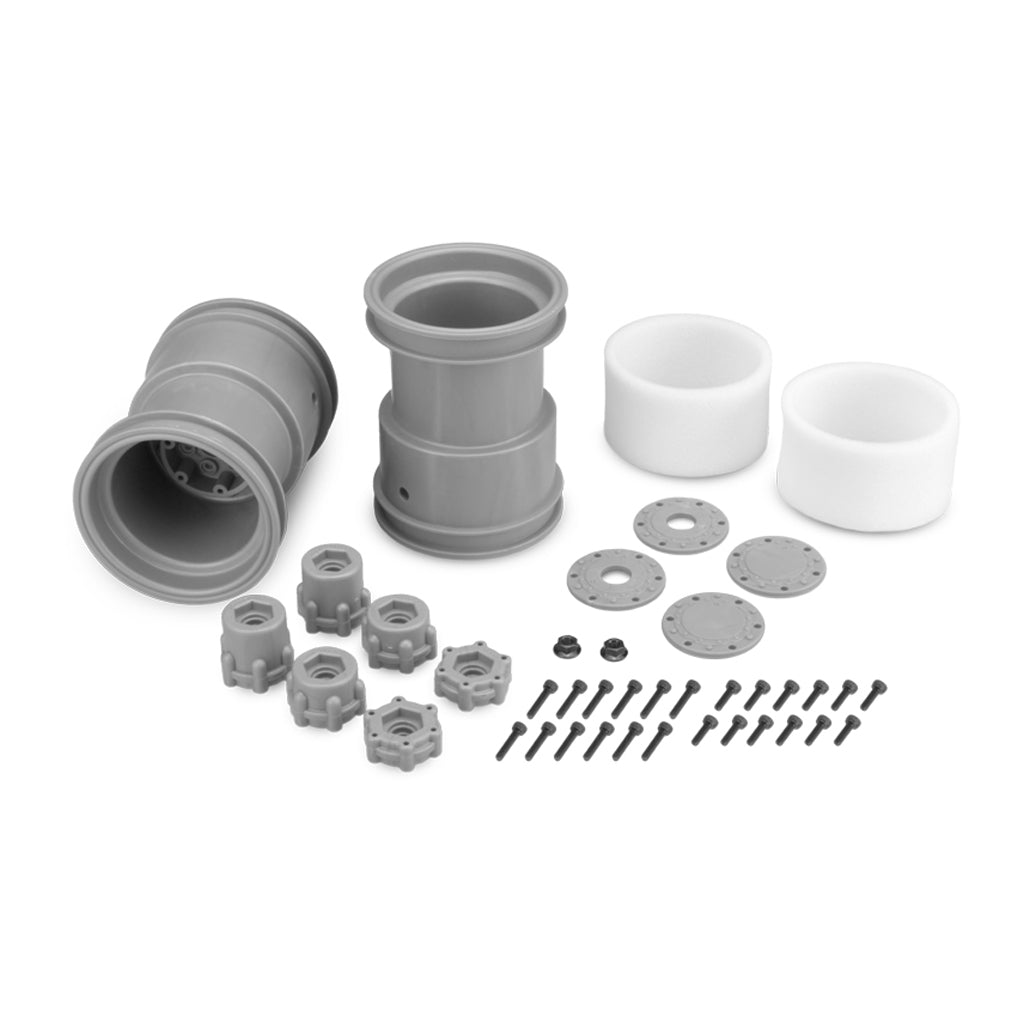 Tribute-2.6x3.6 Monster Truck Wheel Silver-2pc