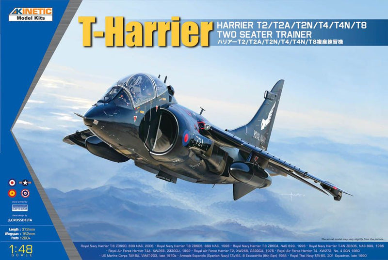 Kinetic 1/48 T-Harrier T2/T2A/T2N/T4/T4N/T8 Two Seater Trainer 48040