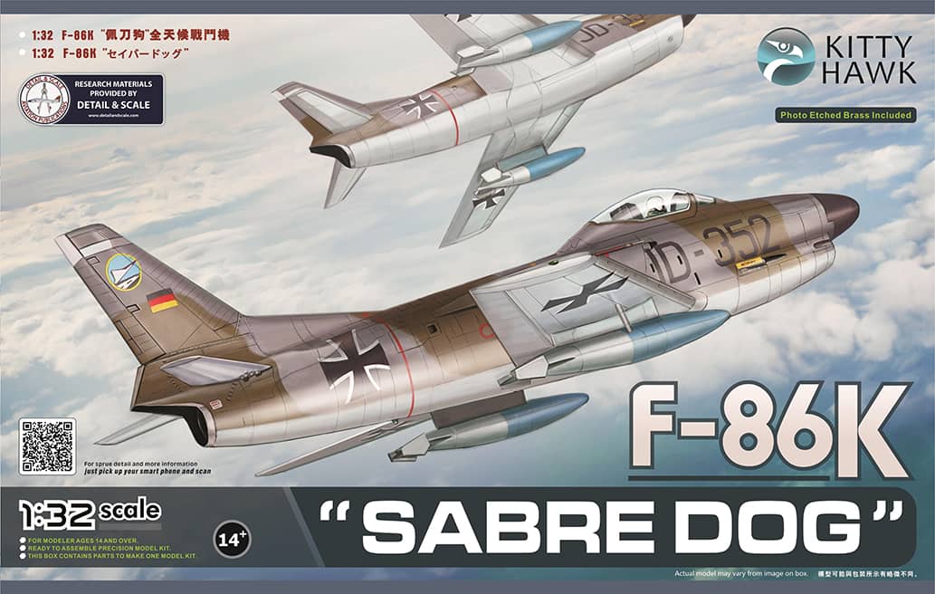 Kitty Hawk 1/32 F-86K Sabre Dog Model Kit