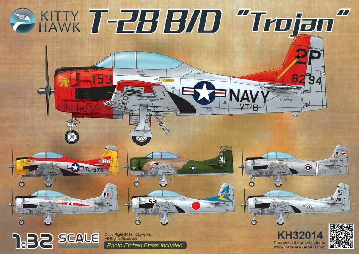 Kitty Hawk 1/32 T-28B/D Trojan Model Kit KH32014