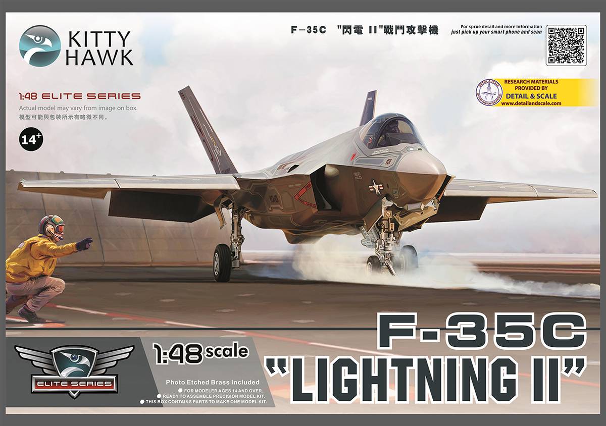 Kitty Hawk 1/48 F-35C Lightning II Model Kit