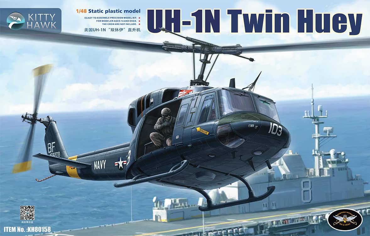 Kitty Hawk 1/48 UH-1N Twin Huey Model Kit