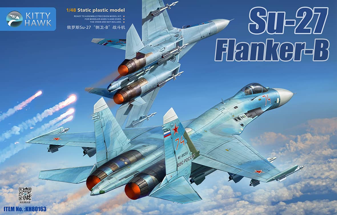 Kitty Hawk 1/48 Su-27 Flanker-B Model Kit