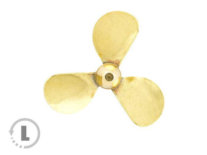 3 Blade Brass Propeller 25 LH M2