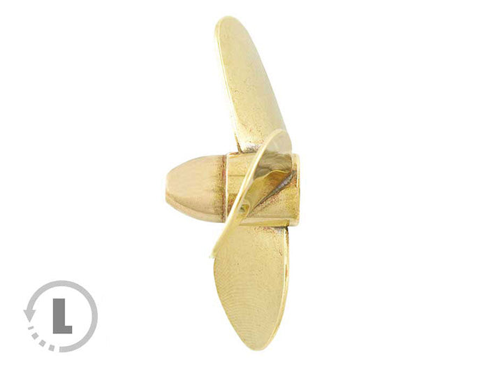 3 Blade Brass Propeller 25 LH M2
