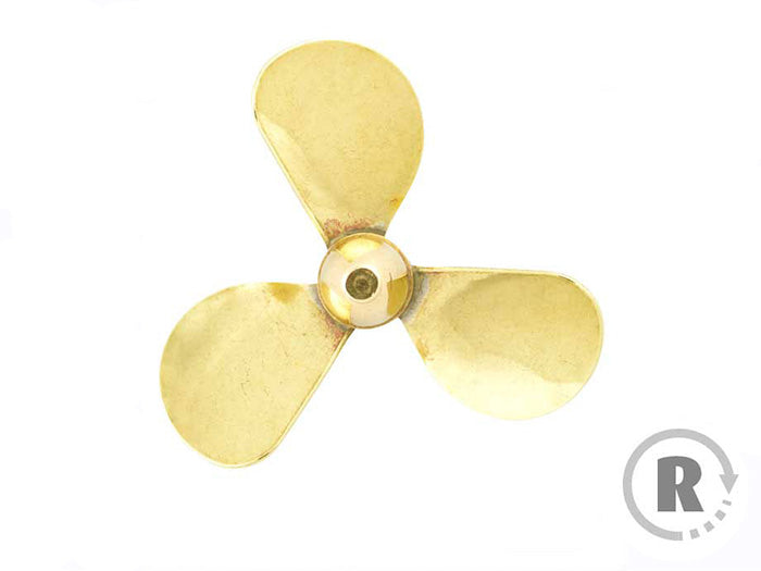 3 Blade Brass Propeller 25 RH M2