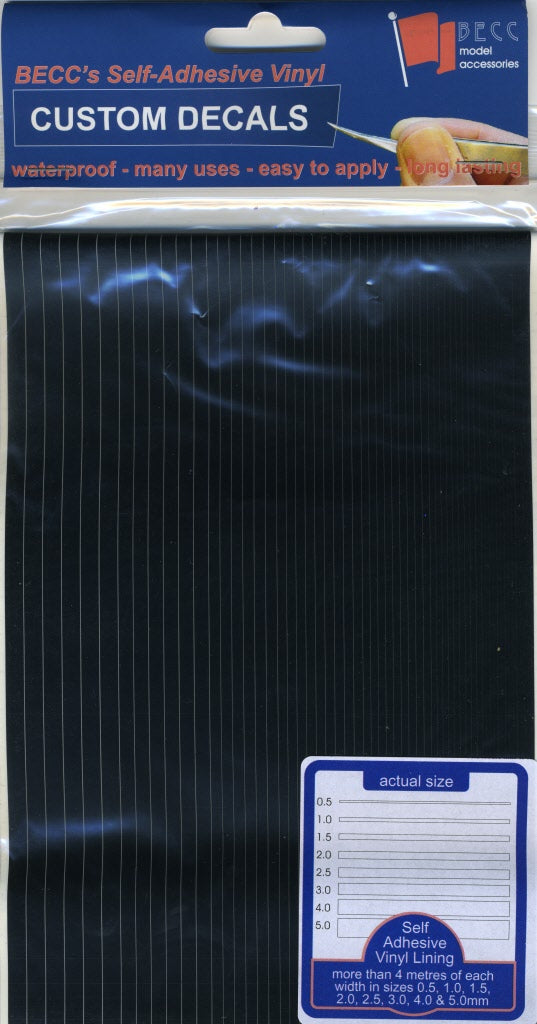 Becc Vinyl Lining - Narrow - Black