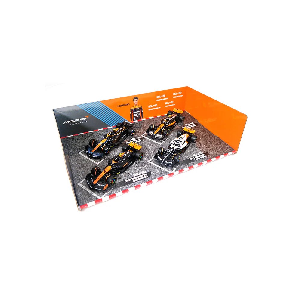 Bburago 1/43McLaren F1 Racing World Lando Norris Highlights  Set of 4 models