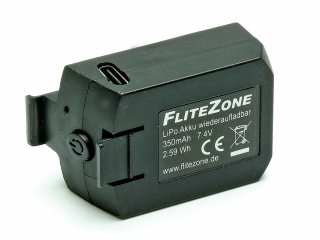 FliteZone Hughes MD500E Hawaii/Yellow - Lipo Battery 2s 350mAh 7.4v