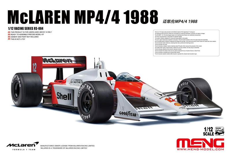 Meng Model 1/12 McLaren MP4/4 1988 RS-004