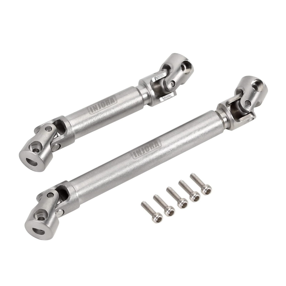 INJORA Center Drive Shaft Stainless Steel D-Shaped Hole Drive Shaft for SCX24 (Box 10)