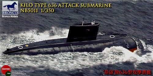 Bronco Models 1/350 Kilo Type 636 Attack Submarine Kit NB5011