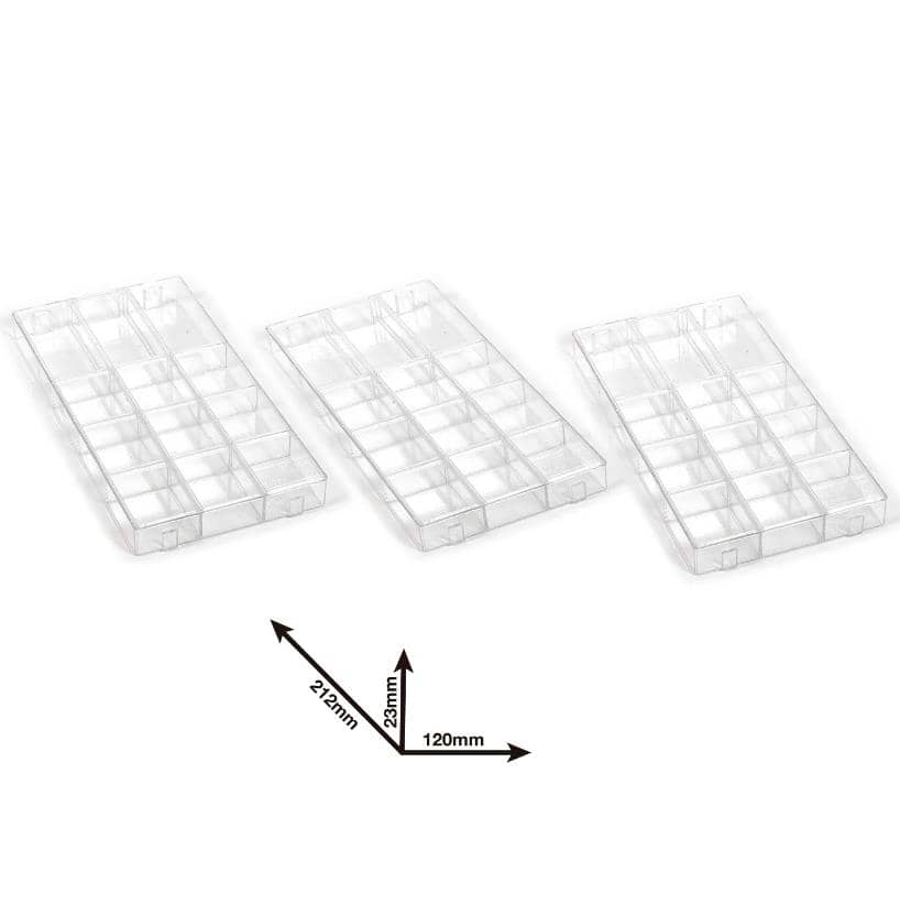 OcCre OcCre Pack of 3 Plastic Organiser Trays OC19145