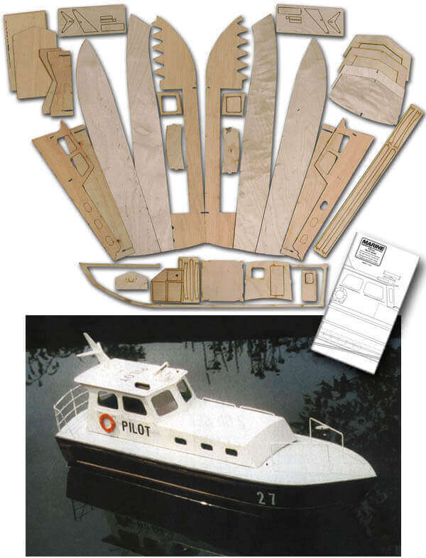 Pilot Boat Laser Cut Wood Pack