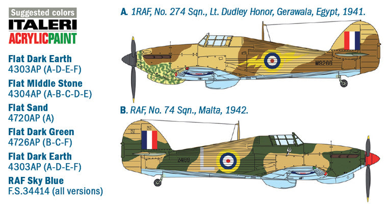 Italeri 1/48 Hurricane Mk. I Trop Kit 2768