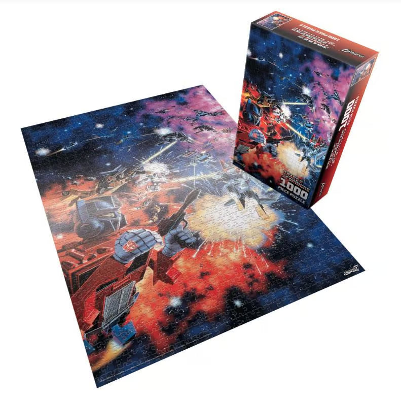 Super7 1000pc Transformers Space Fight Chrome Paper Puzzle PZTRAN-08824