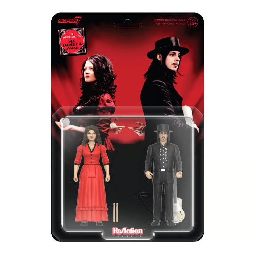 Super7 White Stripes ReAction Wave 1 The White Stripes 2-Pack (Get Behind Me Satan) REWHTE-10170
