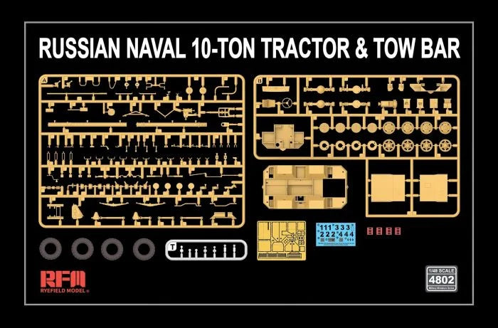 Ryefield Models 1:48 scale Russian Navel 10-Ton Tractor & Tow Bar RM4802