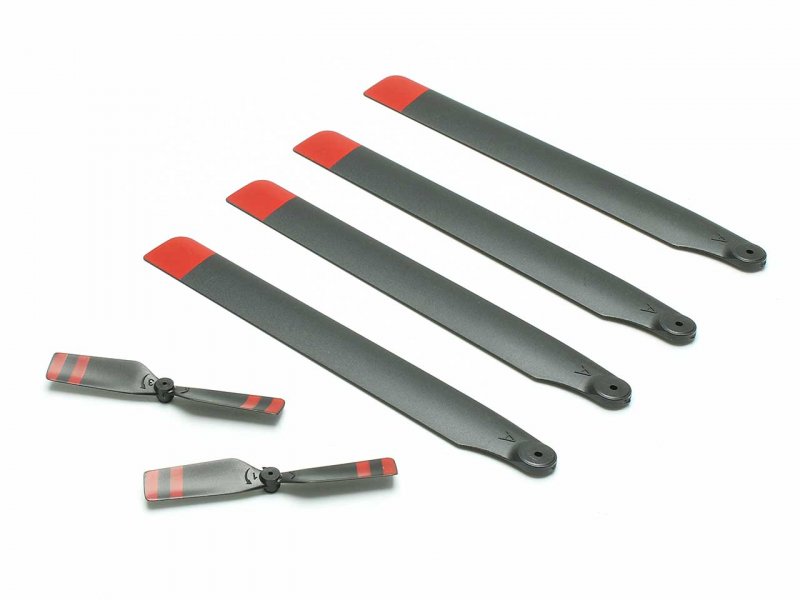 FliteZone Hughes MD500E Main Blade & Tail Set for 4 Blade Version (Yellow)