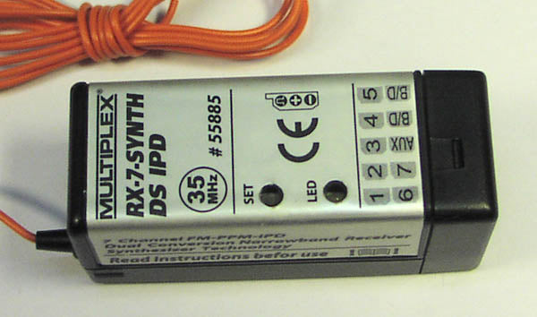 Multiplex 55885 RX-7 Synth DS IPD 35 MHz A-Band Receiver (79)