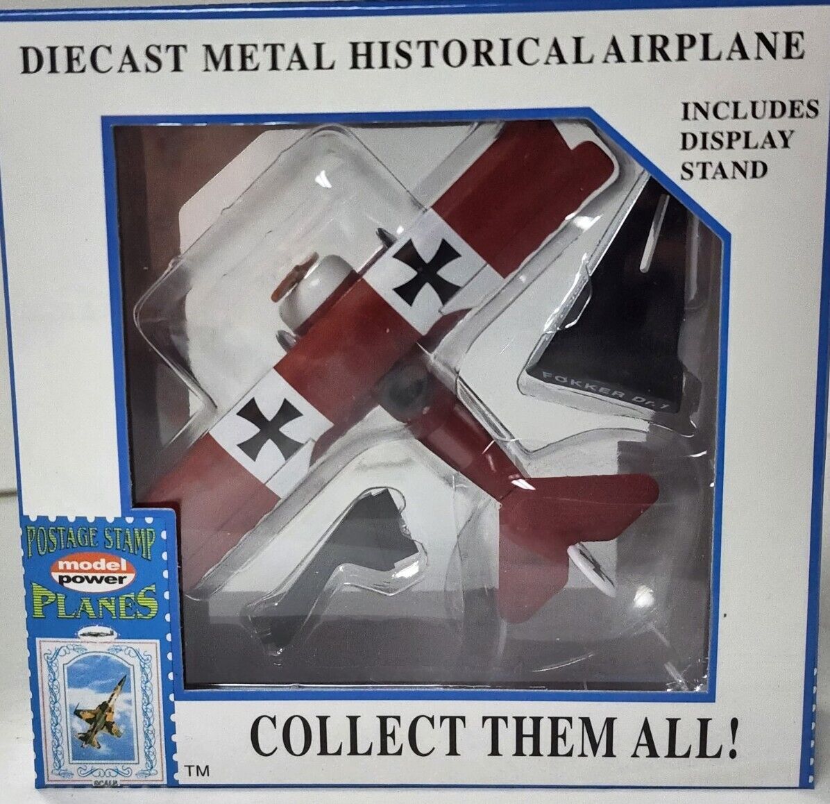 Model Power Postage Stamp Planes 1/63 Fokker DR-1 Red Baron WWI