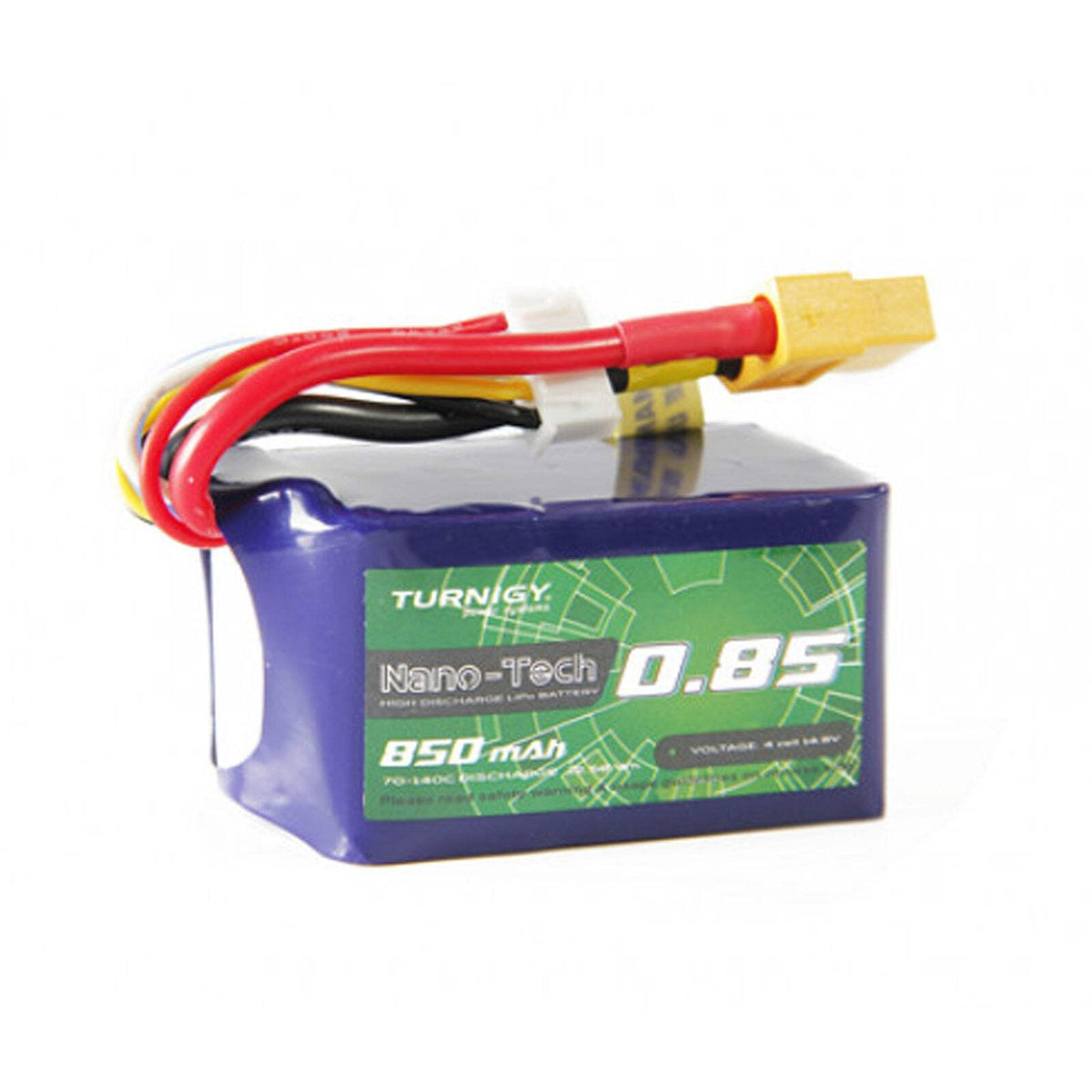 Turnigy 4s 850mAh 25c Lipo Battery - XT60 Connector - Second Hand -As New in Box