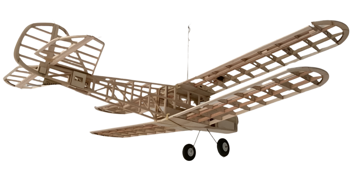 The Model Barn Spright Kit. A balsa and ply vintage style Bi-Plane wing model kit