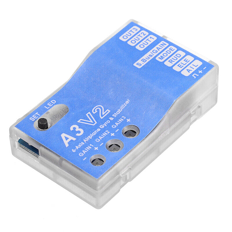 Hobby Eagle A3 V2 3-Axis Fixed-wing Gyro Flight Stabilizer Controller For Airplane/Drone