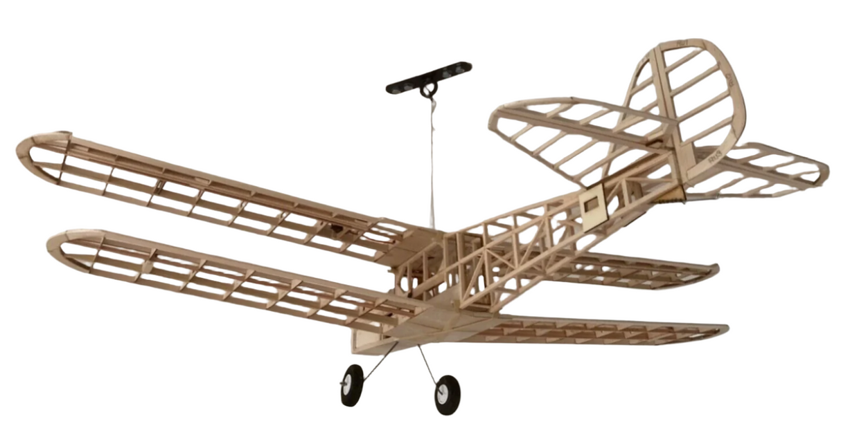 The Model Barn Spright Kit. A balsa and ply vintage style Bi-Plane wing model kit
