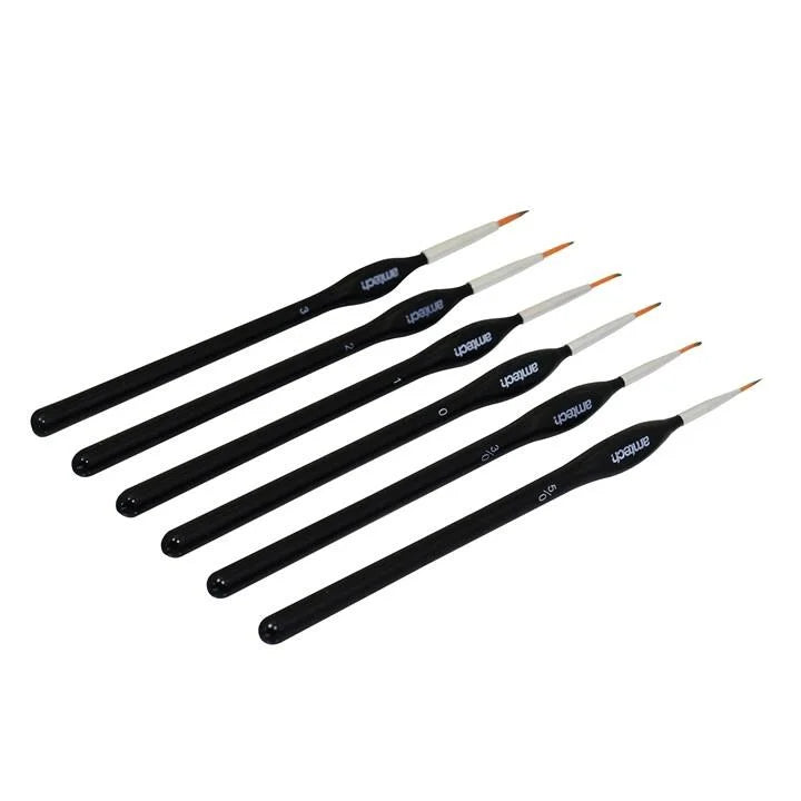 Amtech S4125 6pc fine detail paint brush set