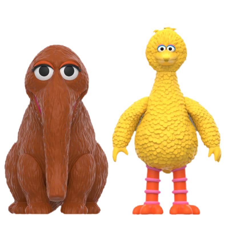 Super7 Sesame Street ReAction - Big Bird and Mr.Snuffleupagus Twin Pack