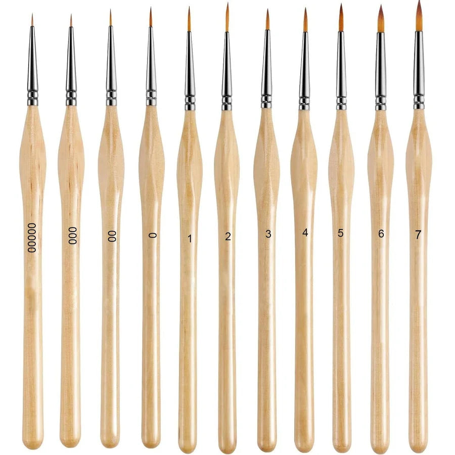 Paint Brush Set - 11 PCS Micro paint brush set