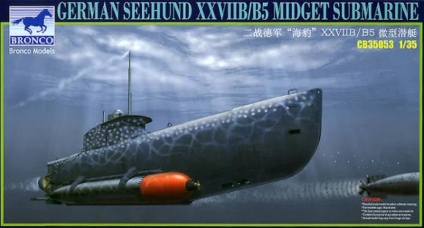 Bronco Models 1/35 WWII German Seehund XXVIIB/B5 Midget Submarine Kit CB35053