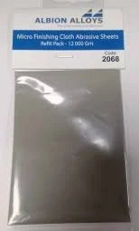 Albion Alloy Micro Finishing Cloth - Abrasive Sheets - 12000 Grit (Pack of 2) 2068