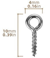 Screw Eyes 10 x 4mm - pack of 10