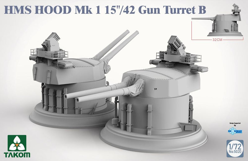 Takom 1/72 HMS Hood Mk 1 15 inch 42 Gun Turret B 05020