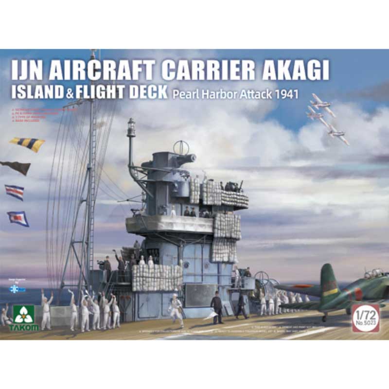 Takom 1/72 IJN Aircraft Carrier Akagi Island & Flight Deck (Pearl Harbor Attack 1941)
