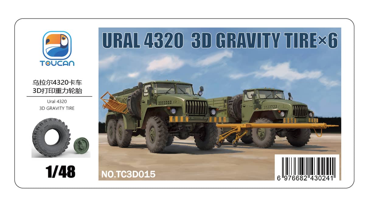 Toucan Models 1/35 URAL 4320 3D Gravity Tyre x 6