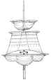 Langton Minatures T&J Sail/Mast Set   - French