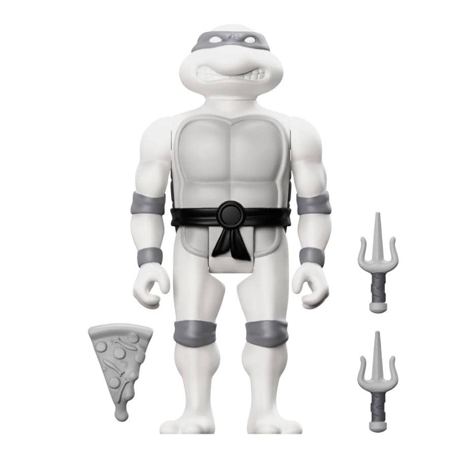 Super7 Licensed Collectables - Teenage Mutant Ninja Turtles ReAction W9 - Raphael Comic Greyscale