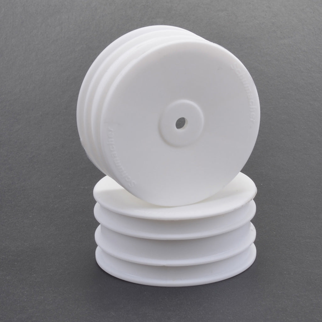 Wheel; Hex Front - White - 4wd - pr