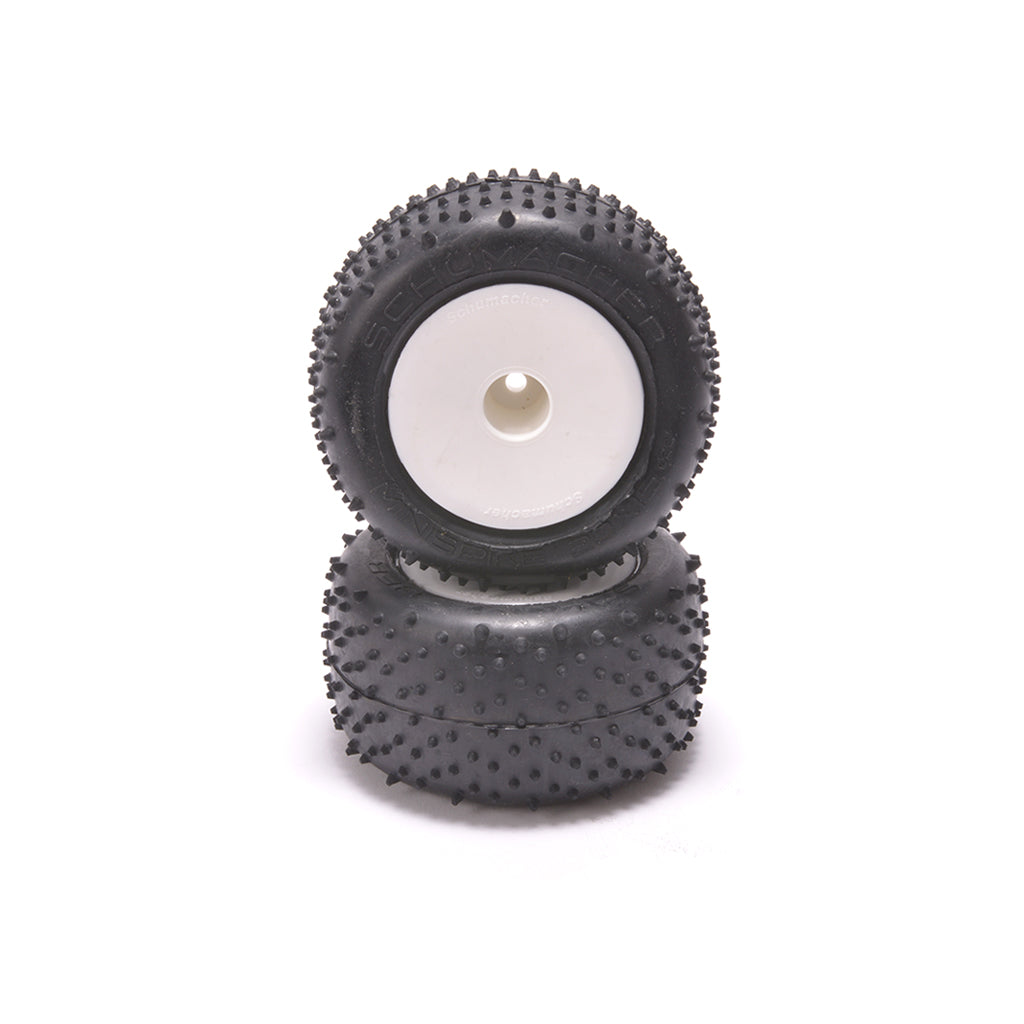 Mini Spike-Silver-Truck Tyre - Pre-Glued pr