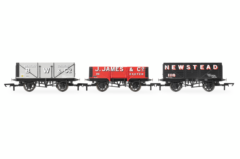 Hornby Triple Wagon Pack B.W & Co J. James & Co. & Newstead Colliery R60103