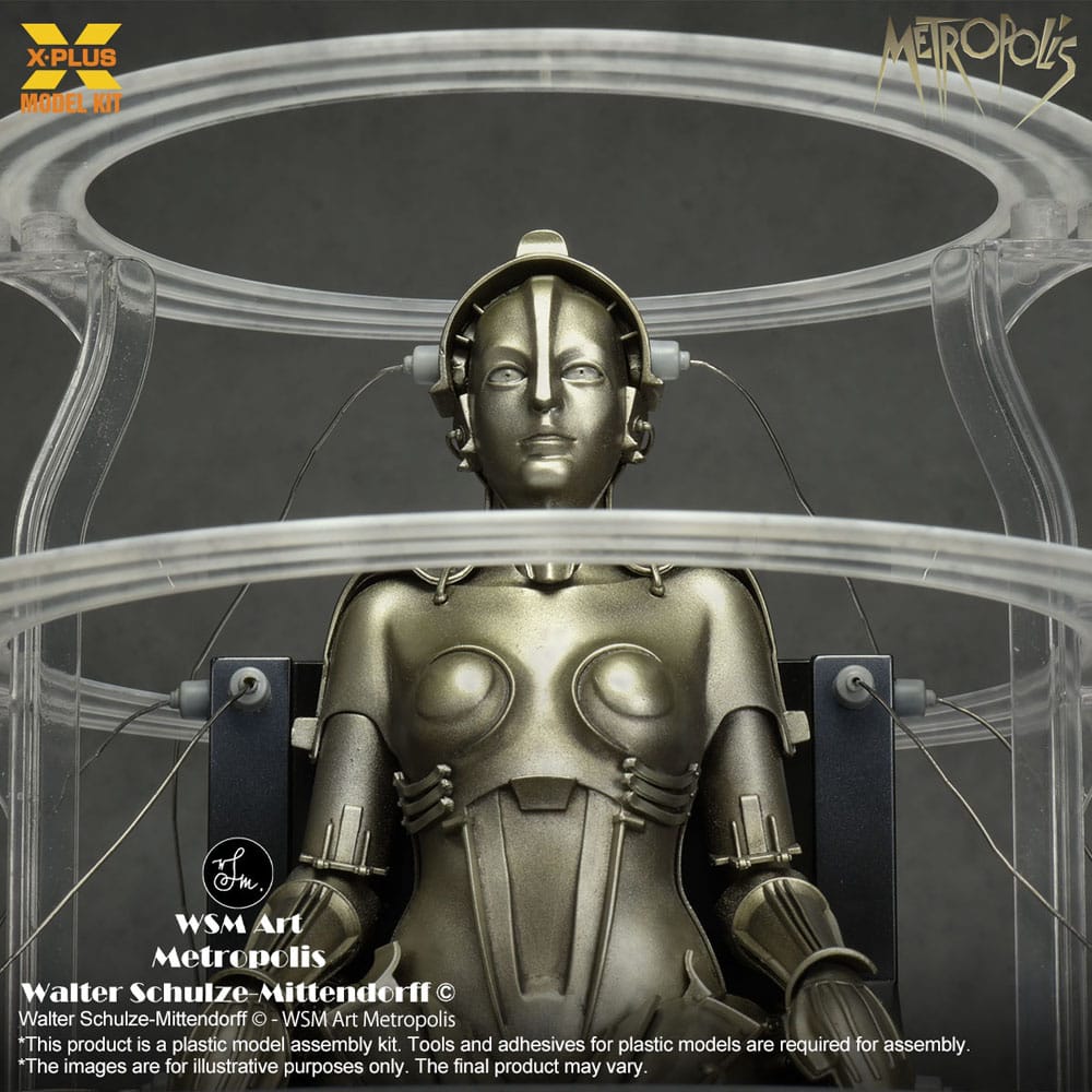 X-PLUS 1/8 Metropolis Maschinenmensch Seated Version Plastic Model Kit - 411-200366