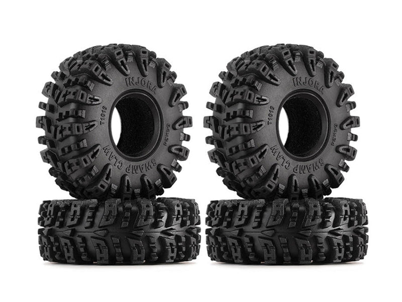 INJORA Swamp Claw 1.0in 64x24mm S5 Mud Terrain Tires for 1/18 1/24 RC Crawler (box 10)