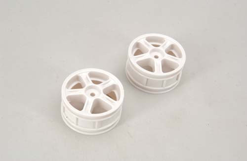 Cen Car Spares Wheel-5 Spoke/White/1:10/Pk2 - CT5 G84245 (Box 108)
