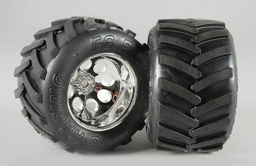 FG Modellsport Car Spares Wheel/Tyre Monster Trk M (GluedPk2) 06228/6