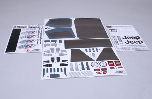 FG Modellsport Car Spares Model Decal Set For Jeep 40155 (Box 97)
